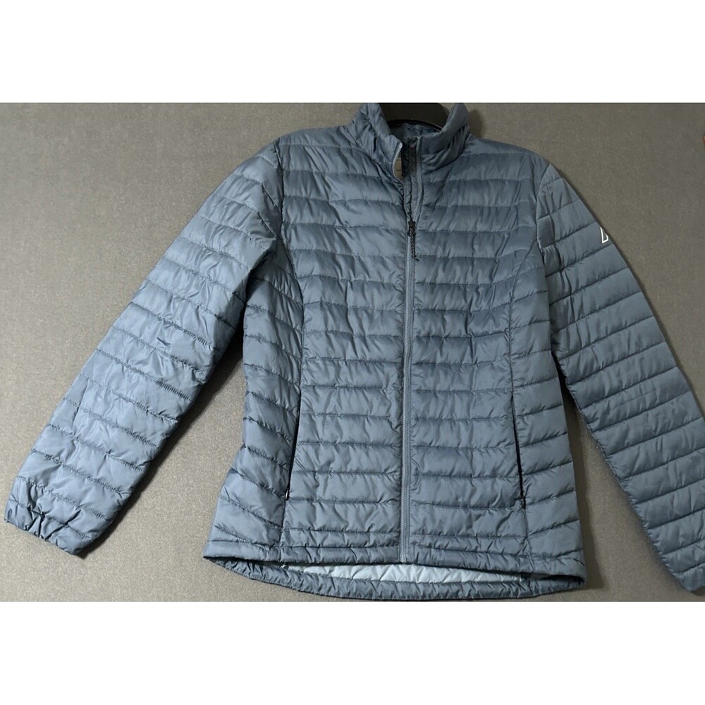 Womens Alpine Design Puffer Jacket, Full Zip Side Pockets, Dusty Blue  Sz M￼